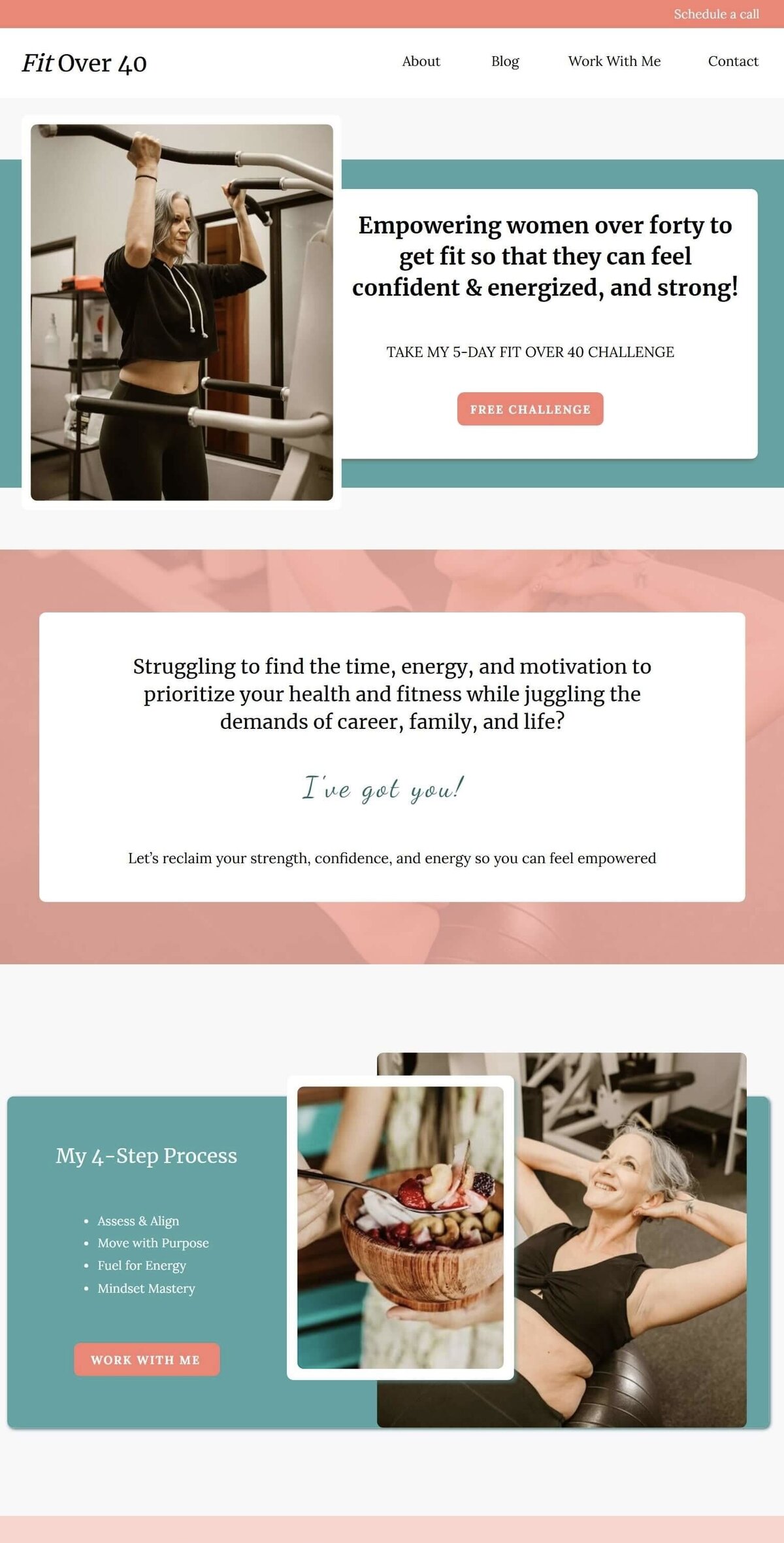 Preview of home page of showit template Lily Anne