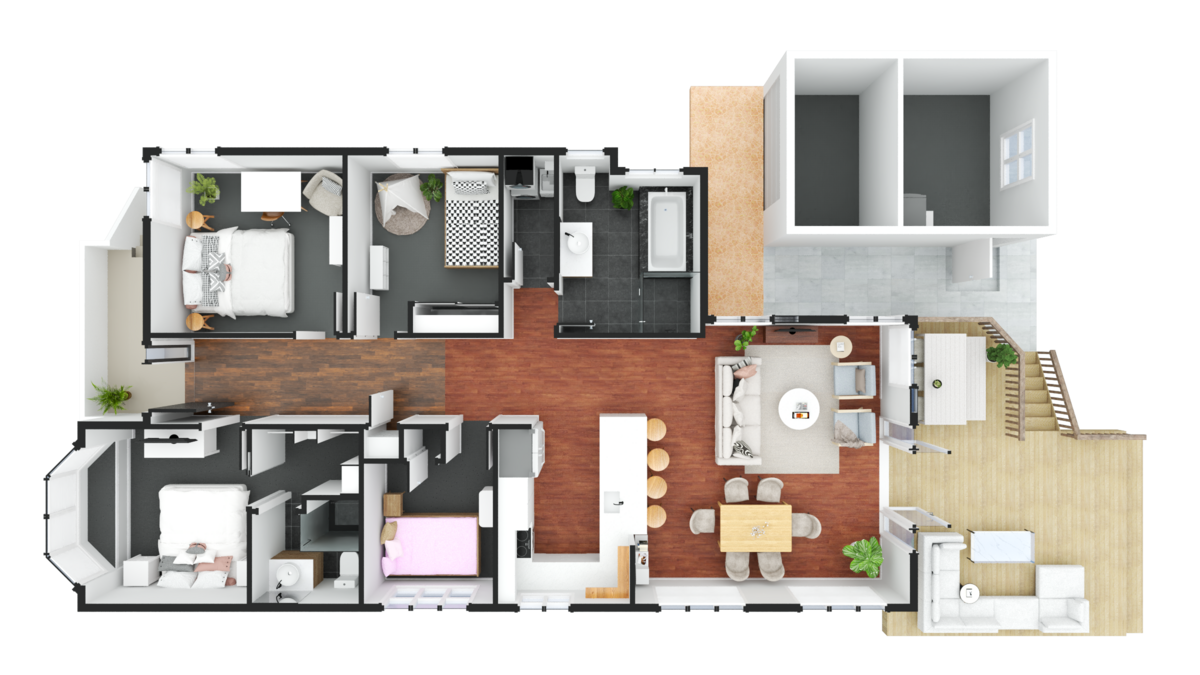 Realistic 3D floorplan - Furniture