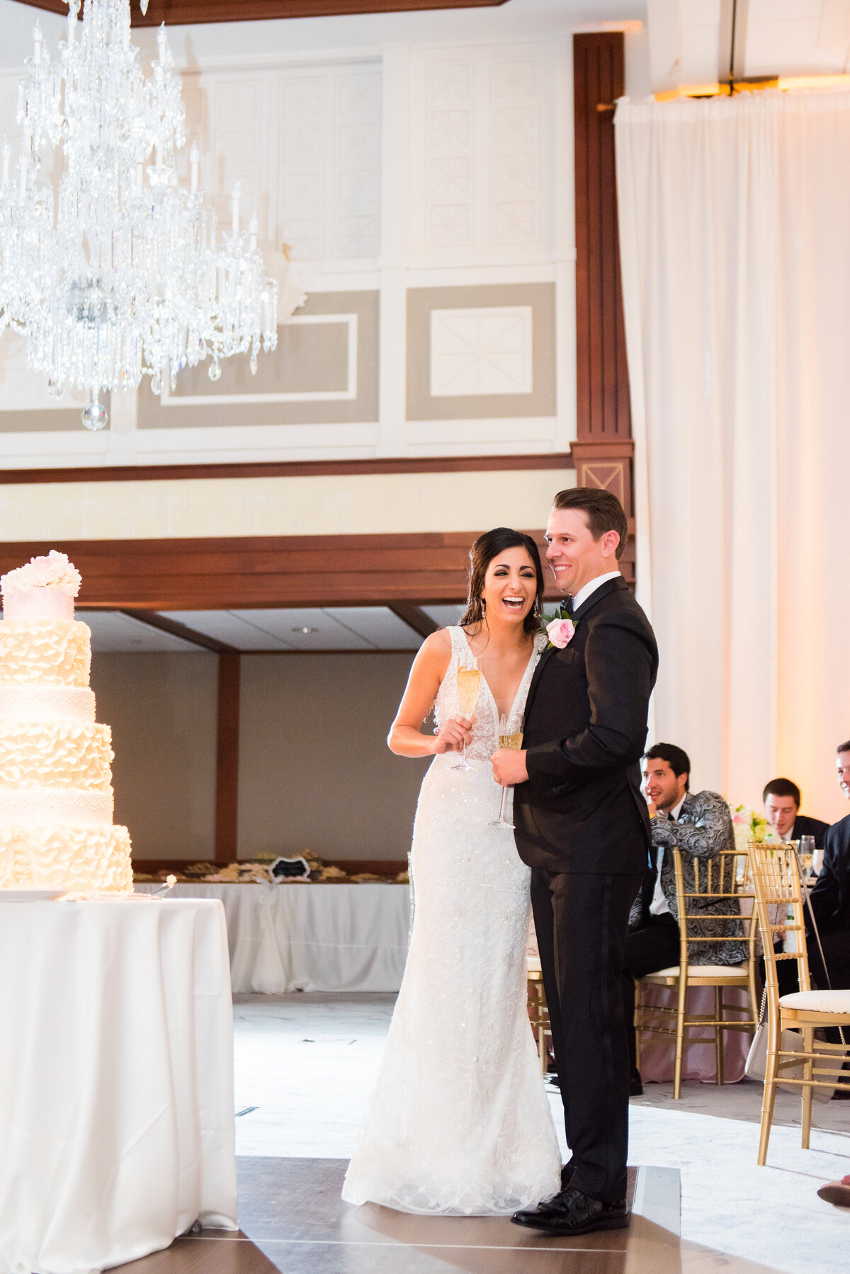 candid photo from.a wedding at nemacolin resort
