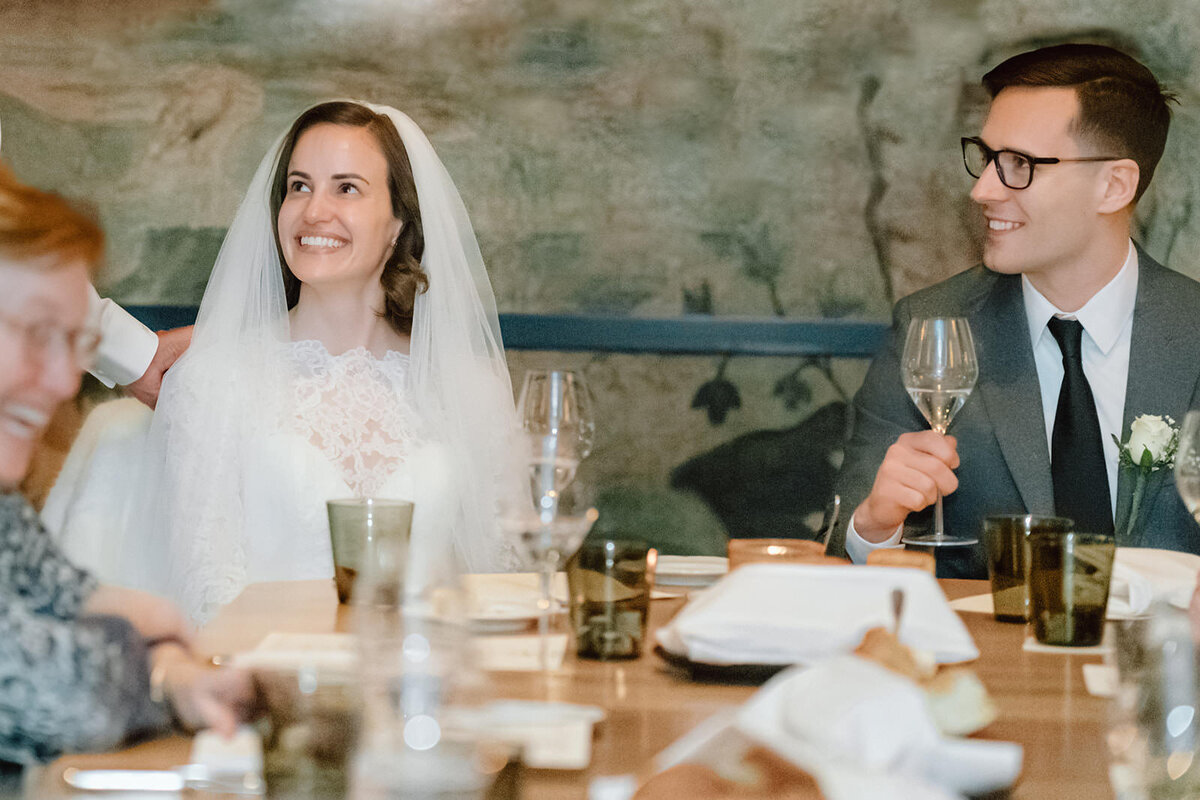 Intimate wedding reception dinner at Burbon stakehouse, JW Essex house marriot, NYC | Oduma photography-36
