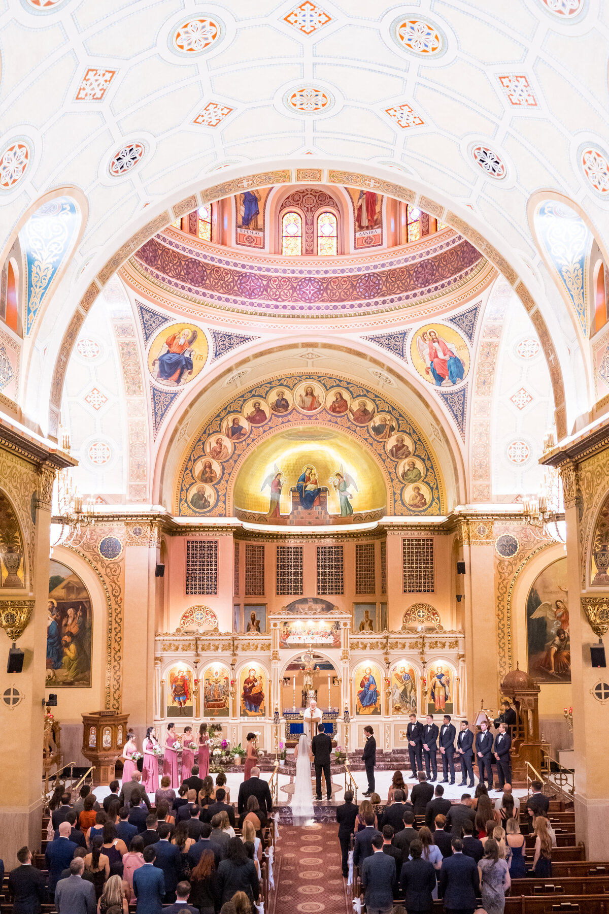 Interior balcony view of assumption church