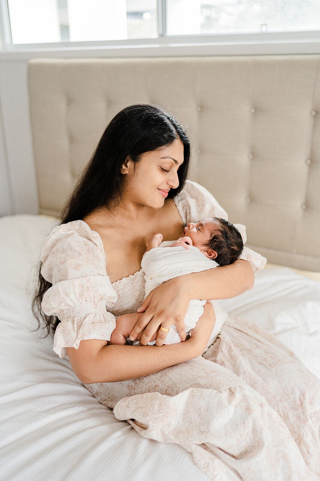 In-home bliss: private obstetrician mum's precious moments with newborn in Molendinar Gold Coast.