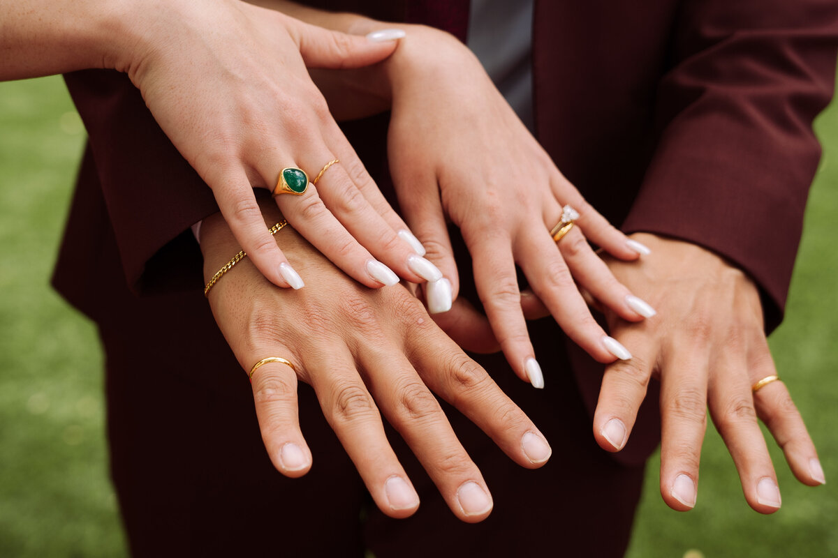 showing off the new rings