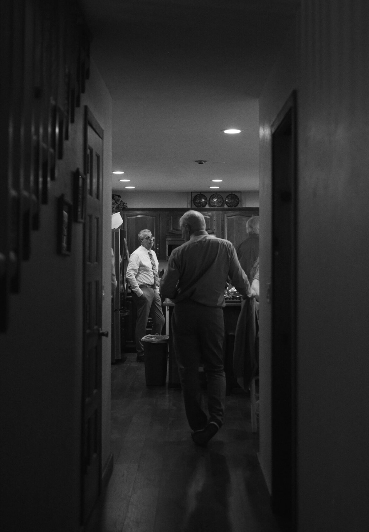 friends and family stand around and enjoy one another's company as they celebrate a private elopement in Bend, Oregon