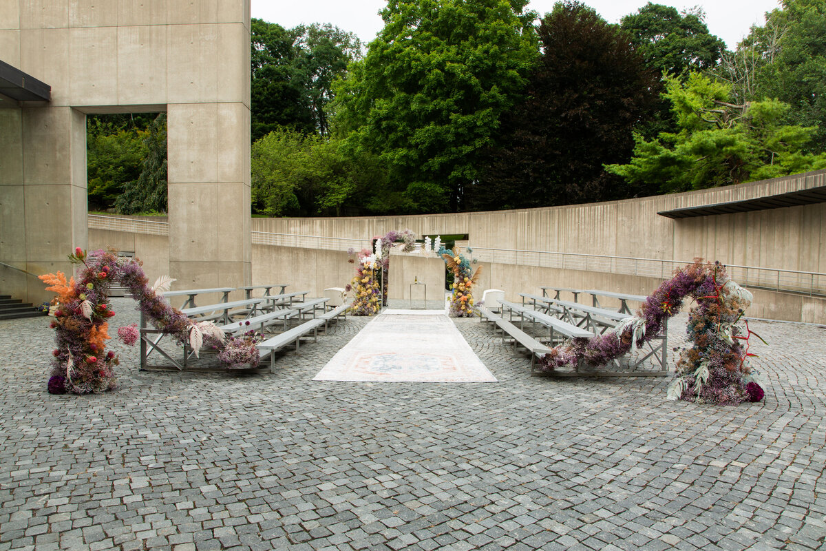 Ceremony site for a private estate wedding