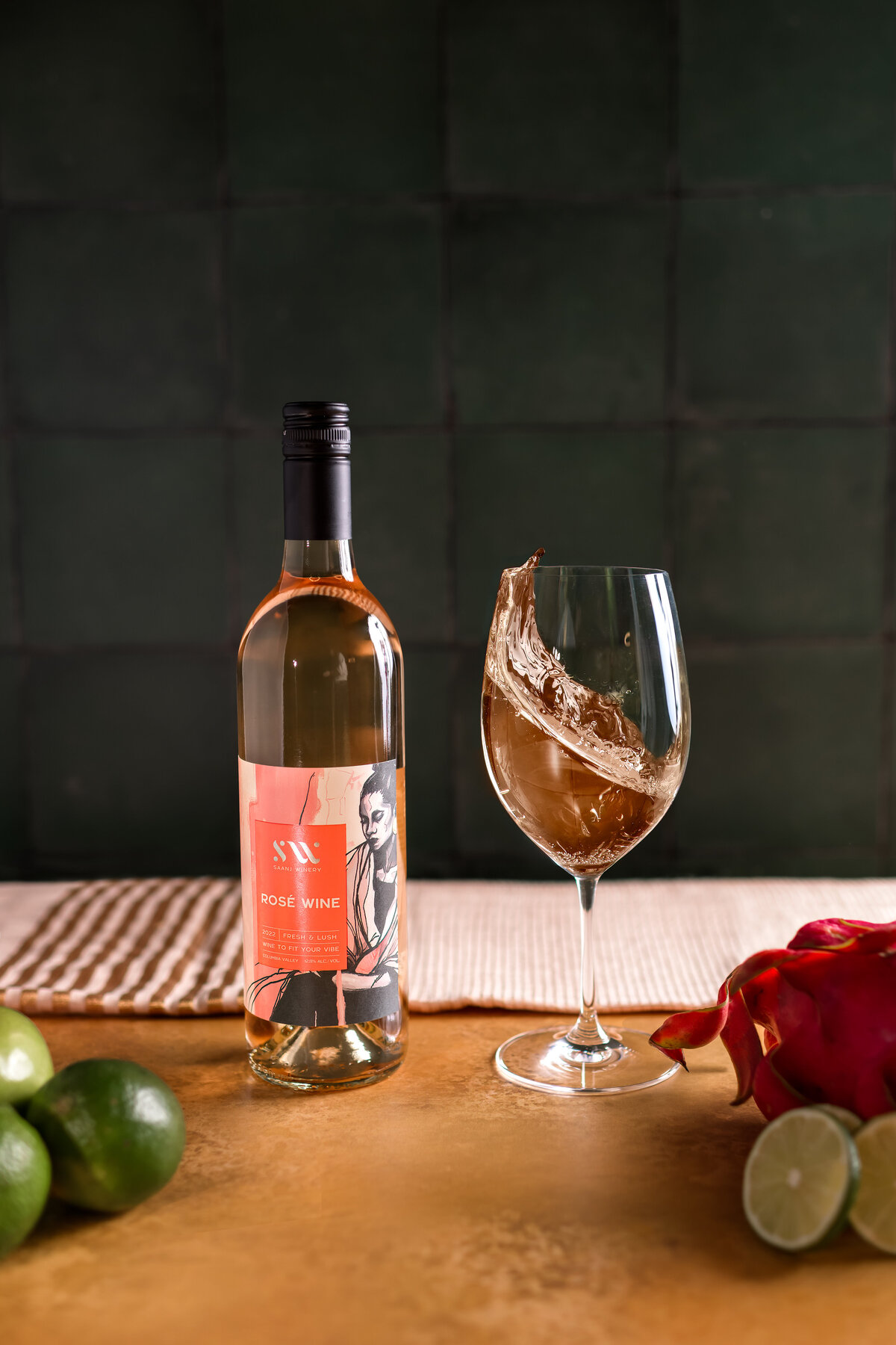 Creative product photography featuring a rose splash effect, photographed in Seattle for brands that want striking, editorial‑style images to market their products with impact.