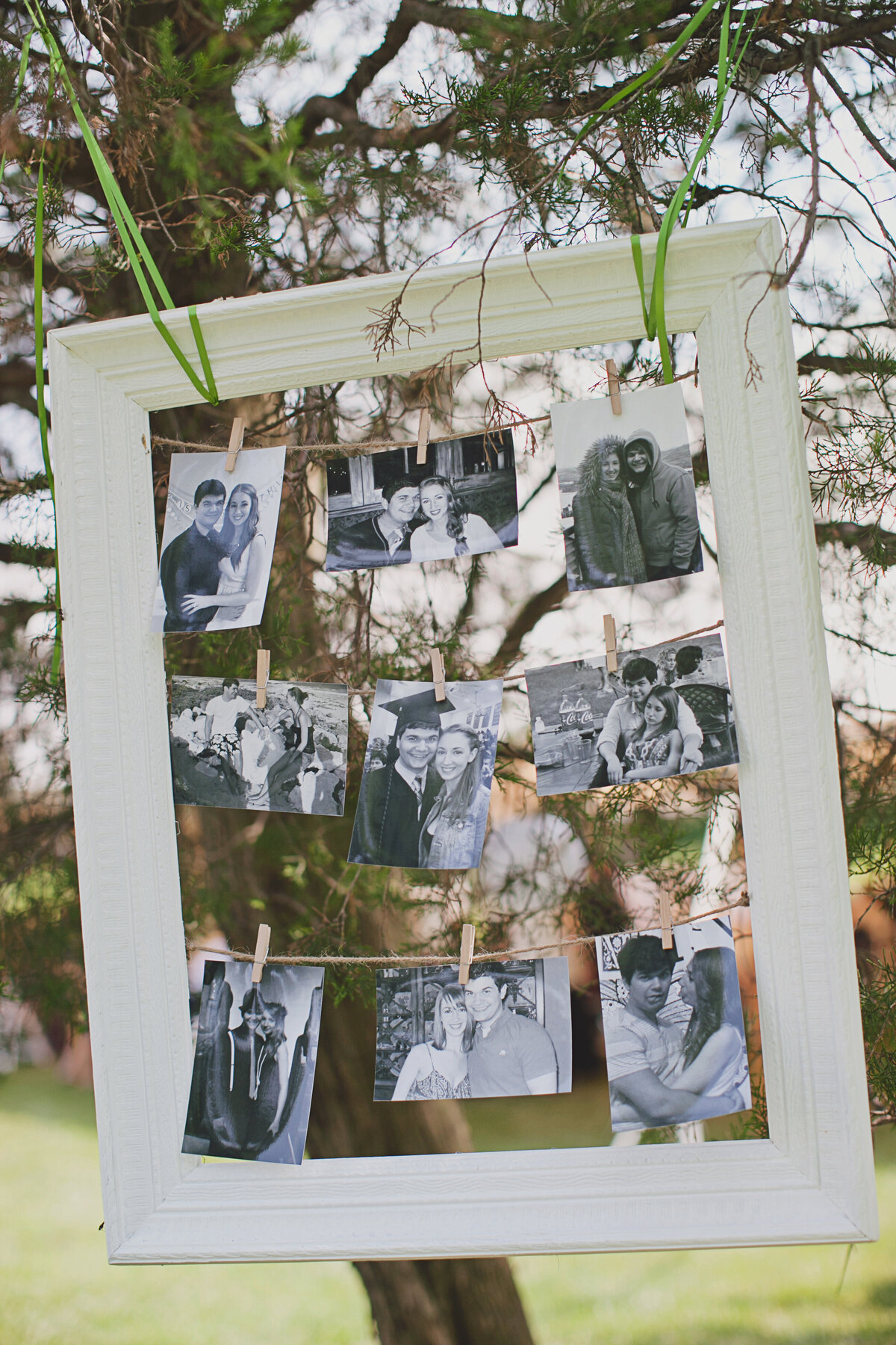 Outdoor NJ Spring Wedding Hanging Frame