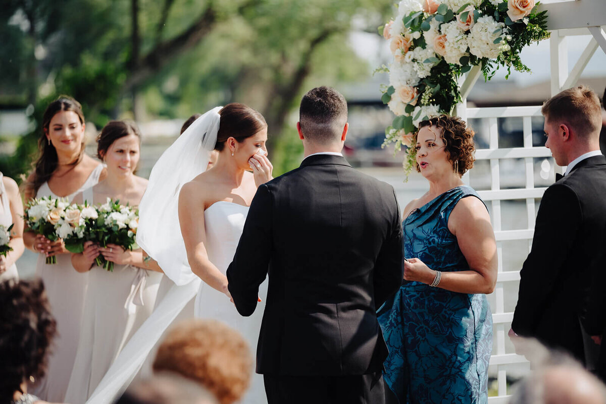 Wedding ceremony at Canandaigua Country Club, NY