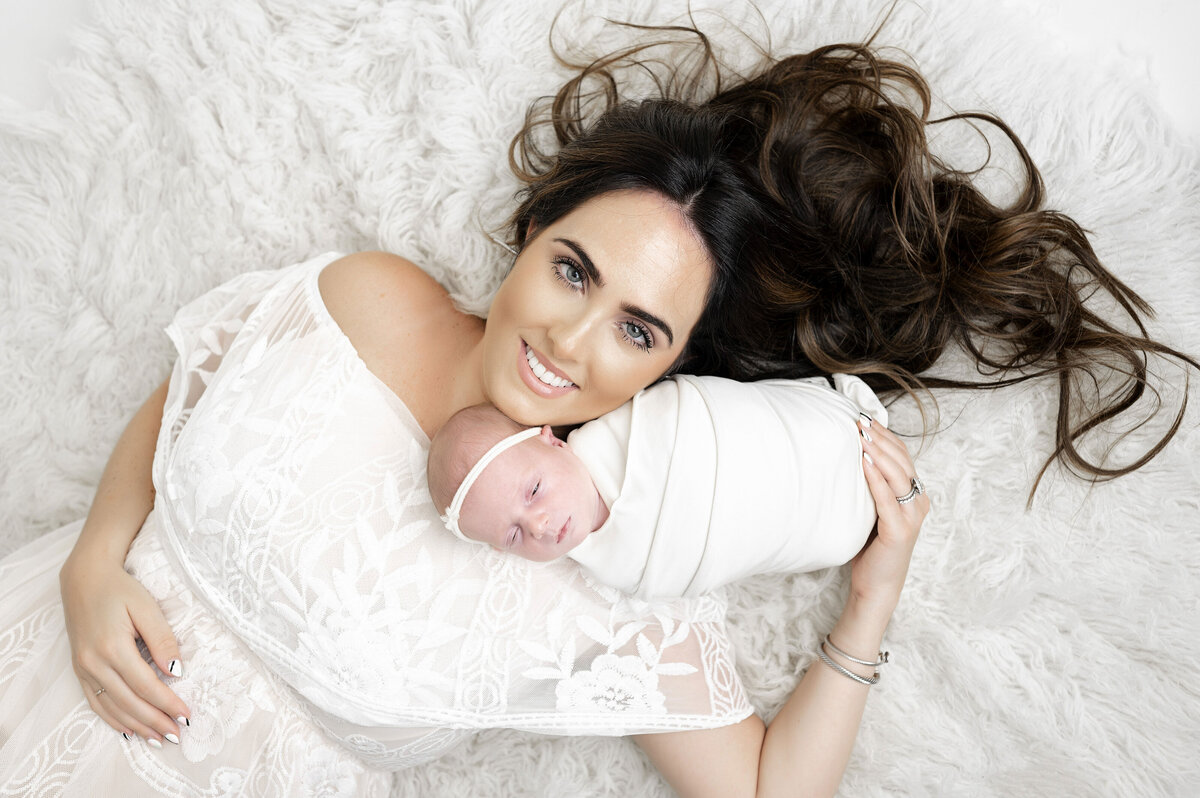 mom and baby girl