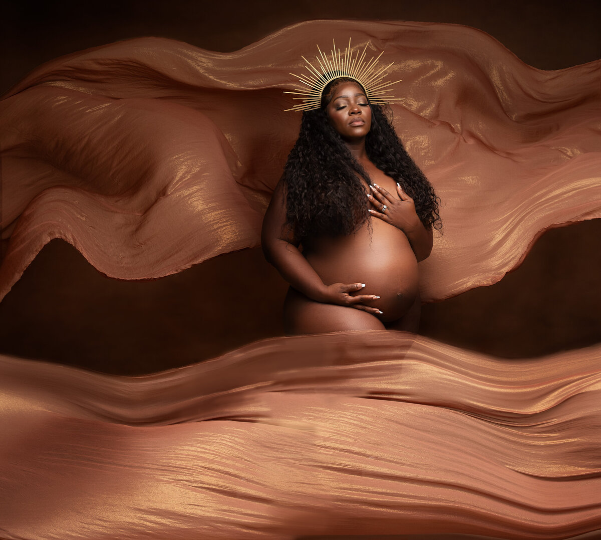 pregnancy with silk photo session in Scottsdale Arizona. 
