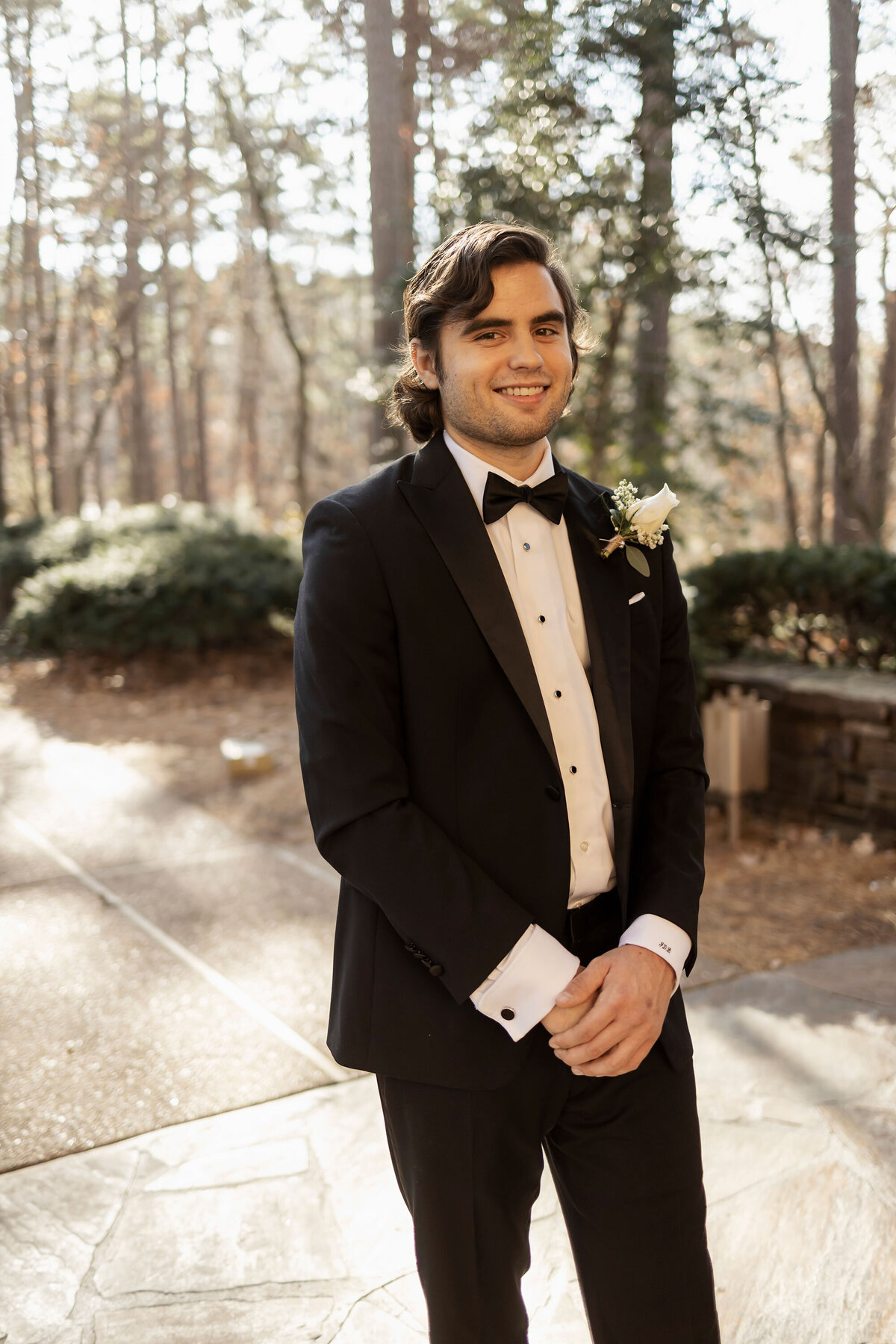 a groom is ready for wedding day
