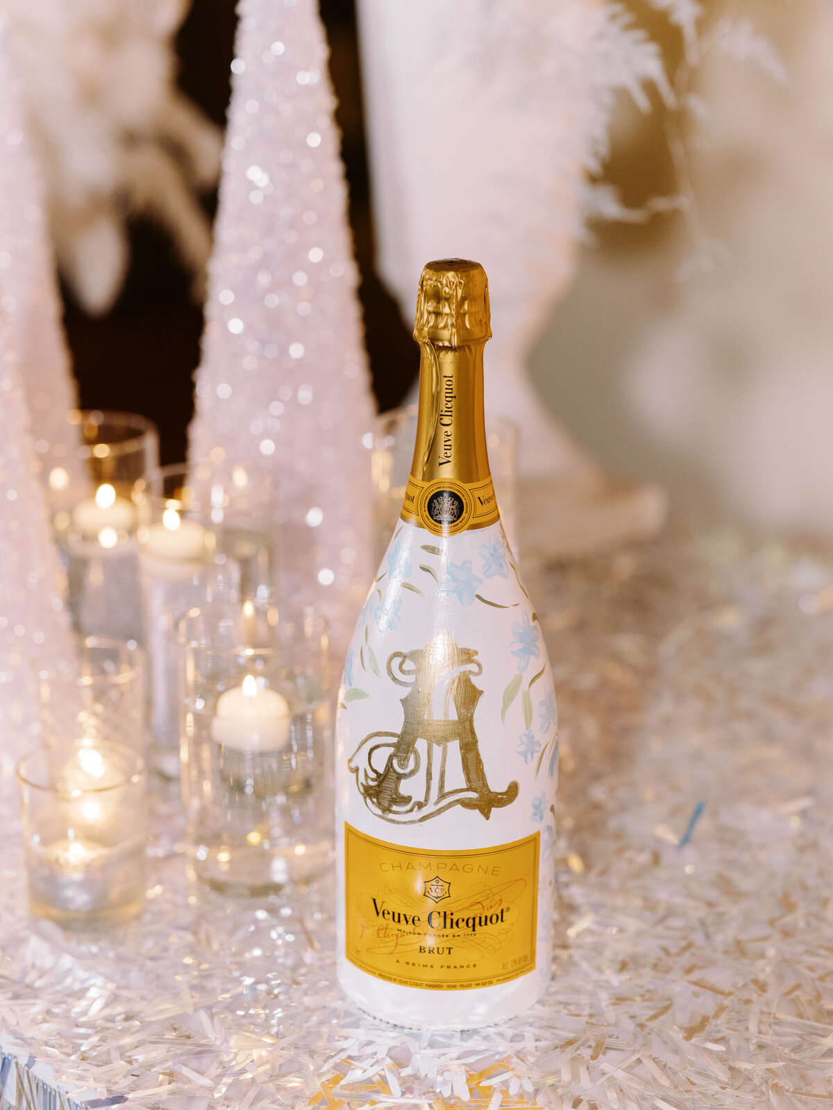 customized champagne bottle