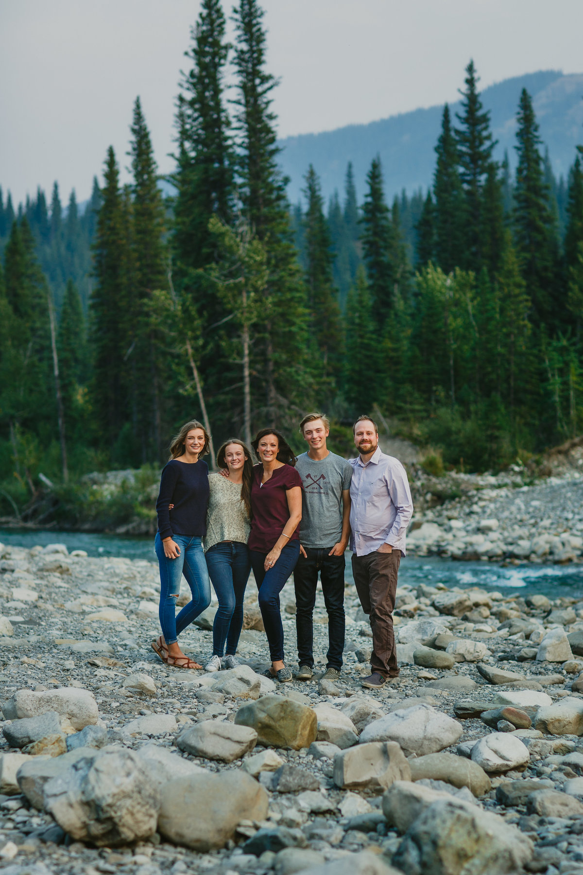 Family portrait at Elbow Falls