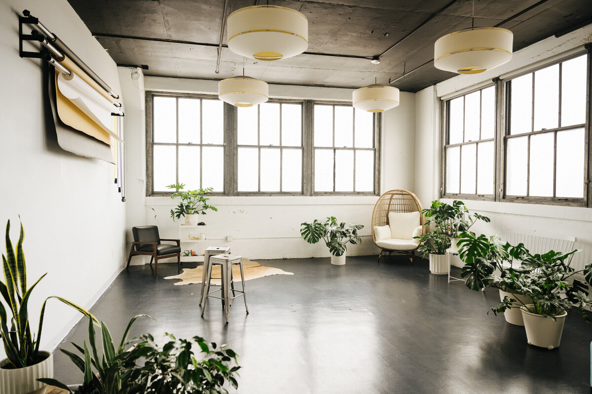 Milwaukee photography studio filled with plants
