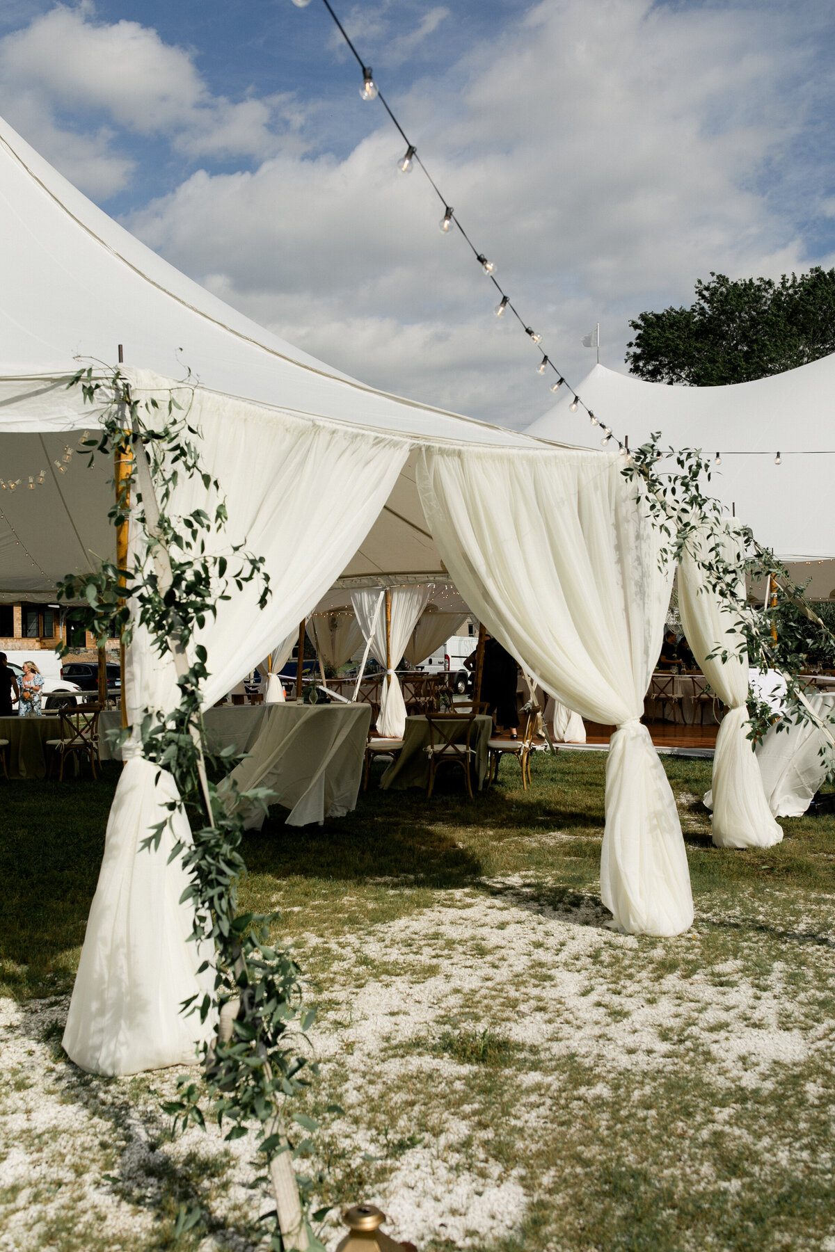 new-england-waterfront-tent-wedding-nature-inspired-entrance
