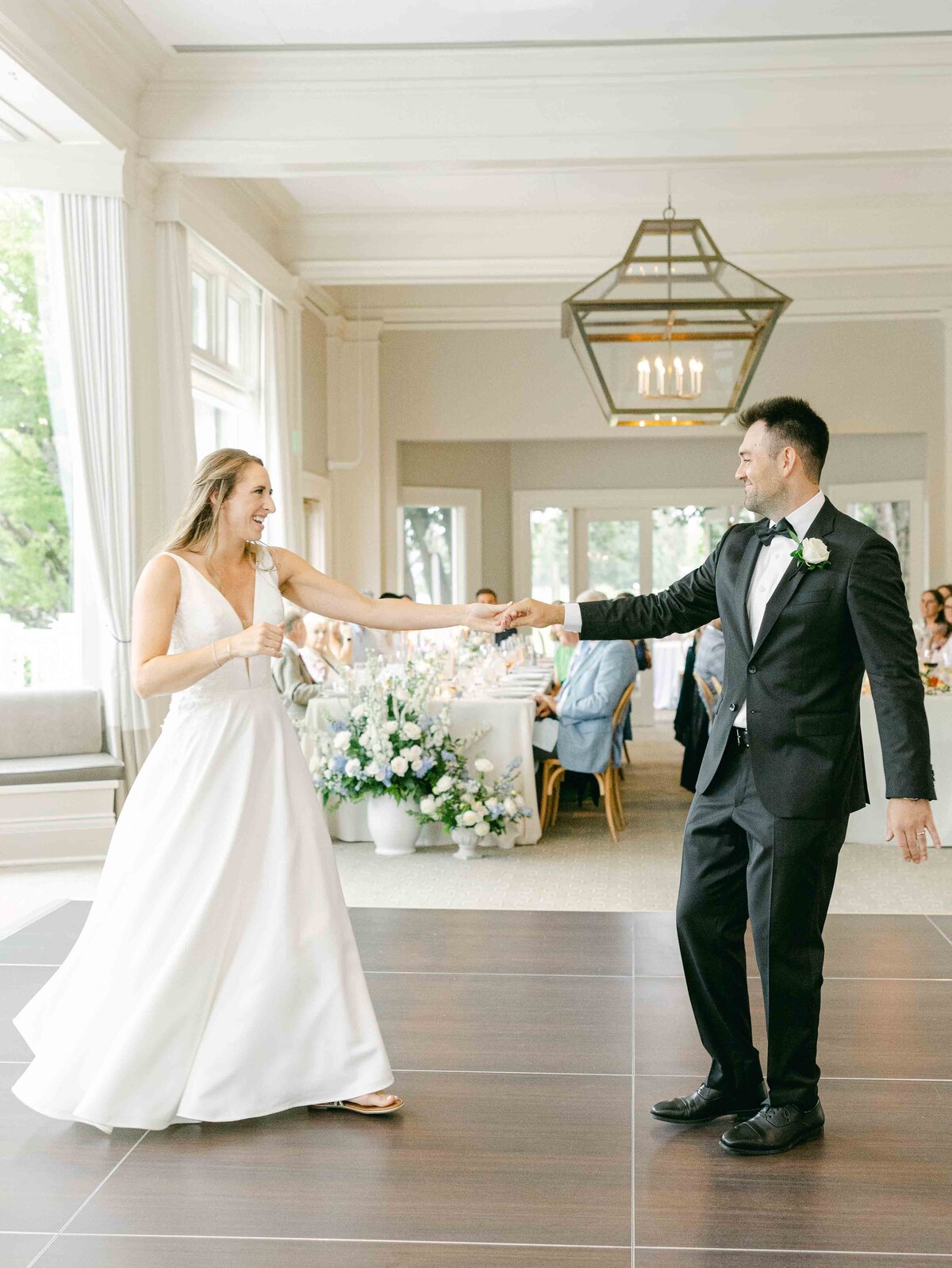waverley country club wedding reception in the ballroom