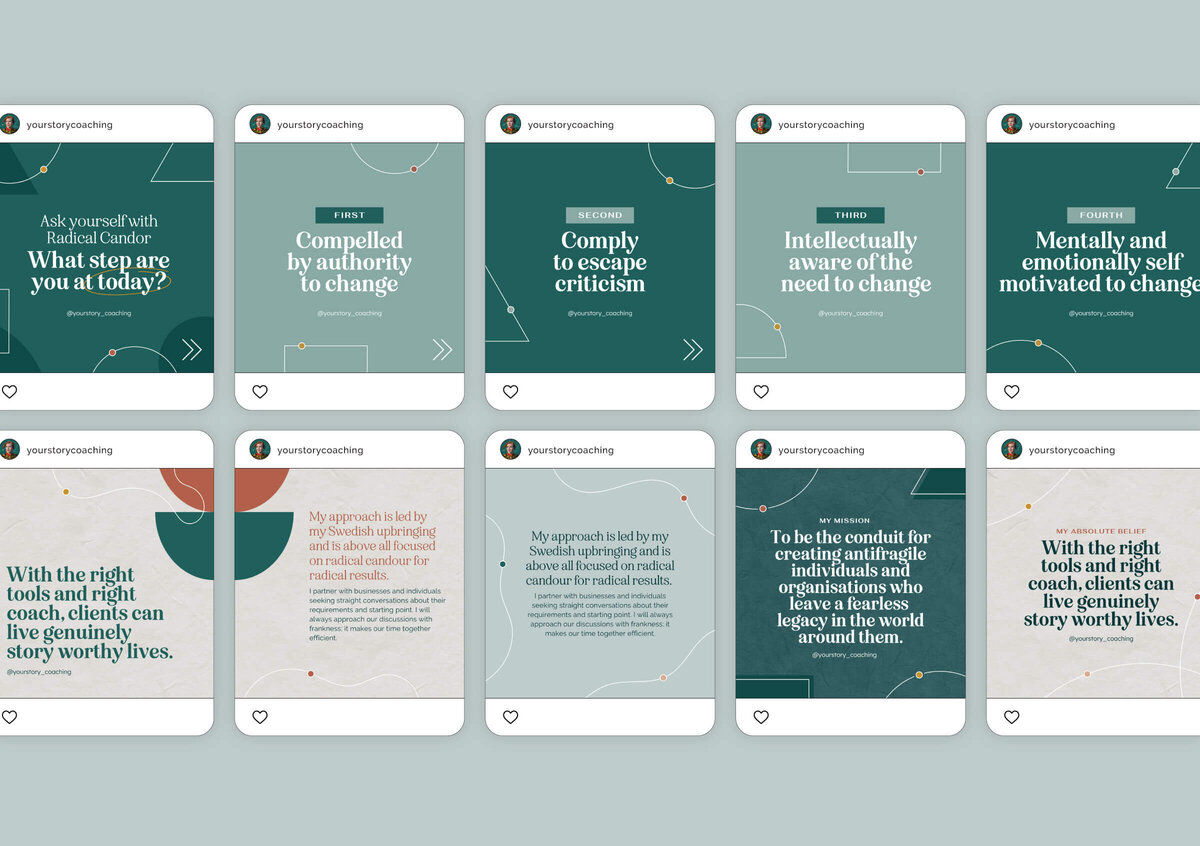 Instagram post templates for an executive coach