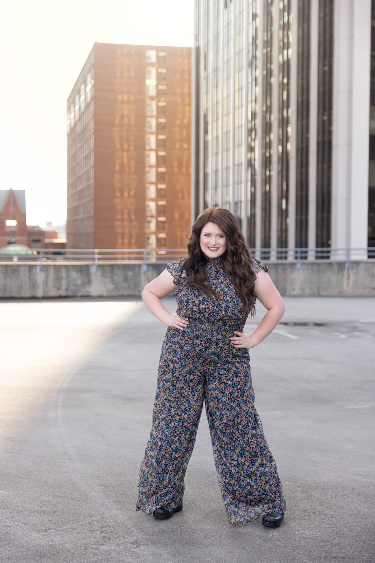 Raleigh rooftop for Holly Springs senior pictures