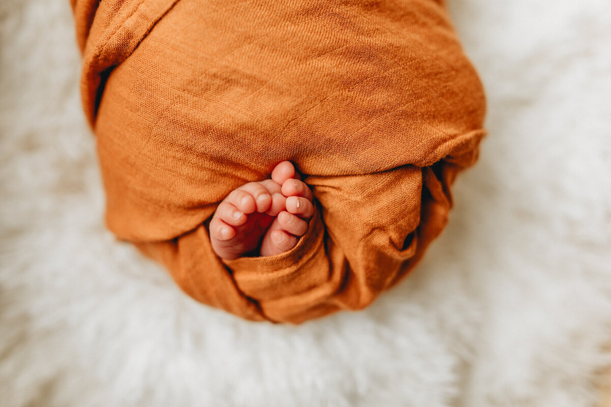 Newborn baby foot