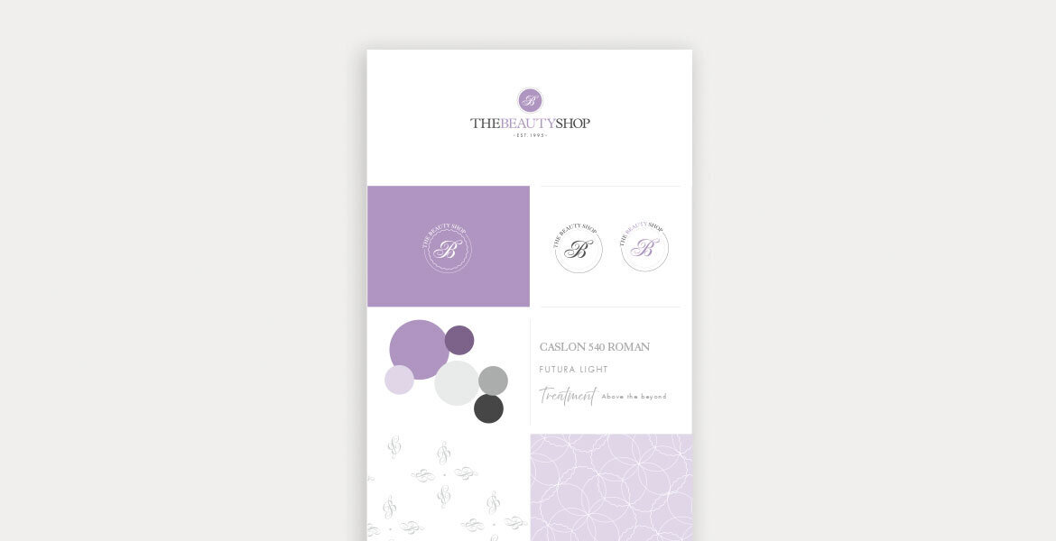 brand identity for the beauty shop