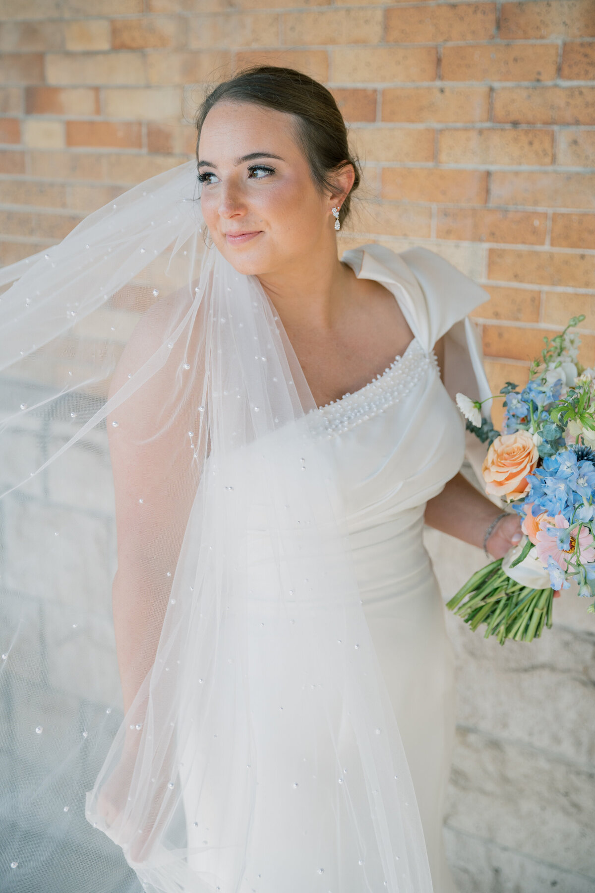Bridal portrait at the Bristol Train Station
