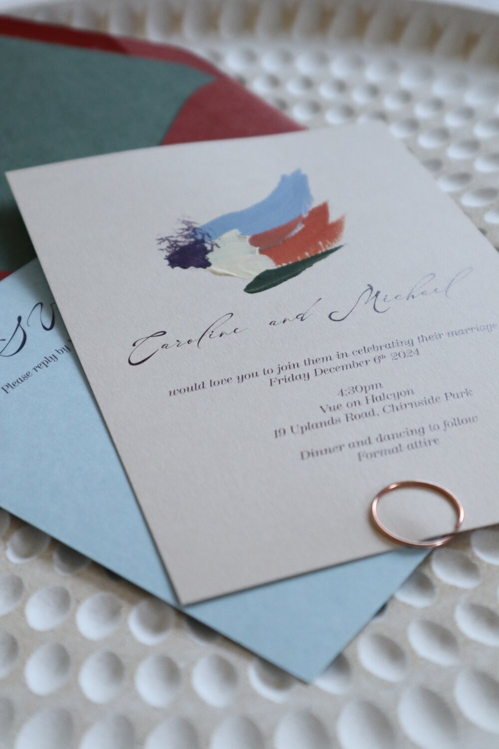 Hand-painted-wedding-stationery