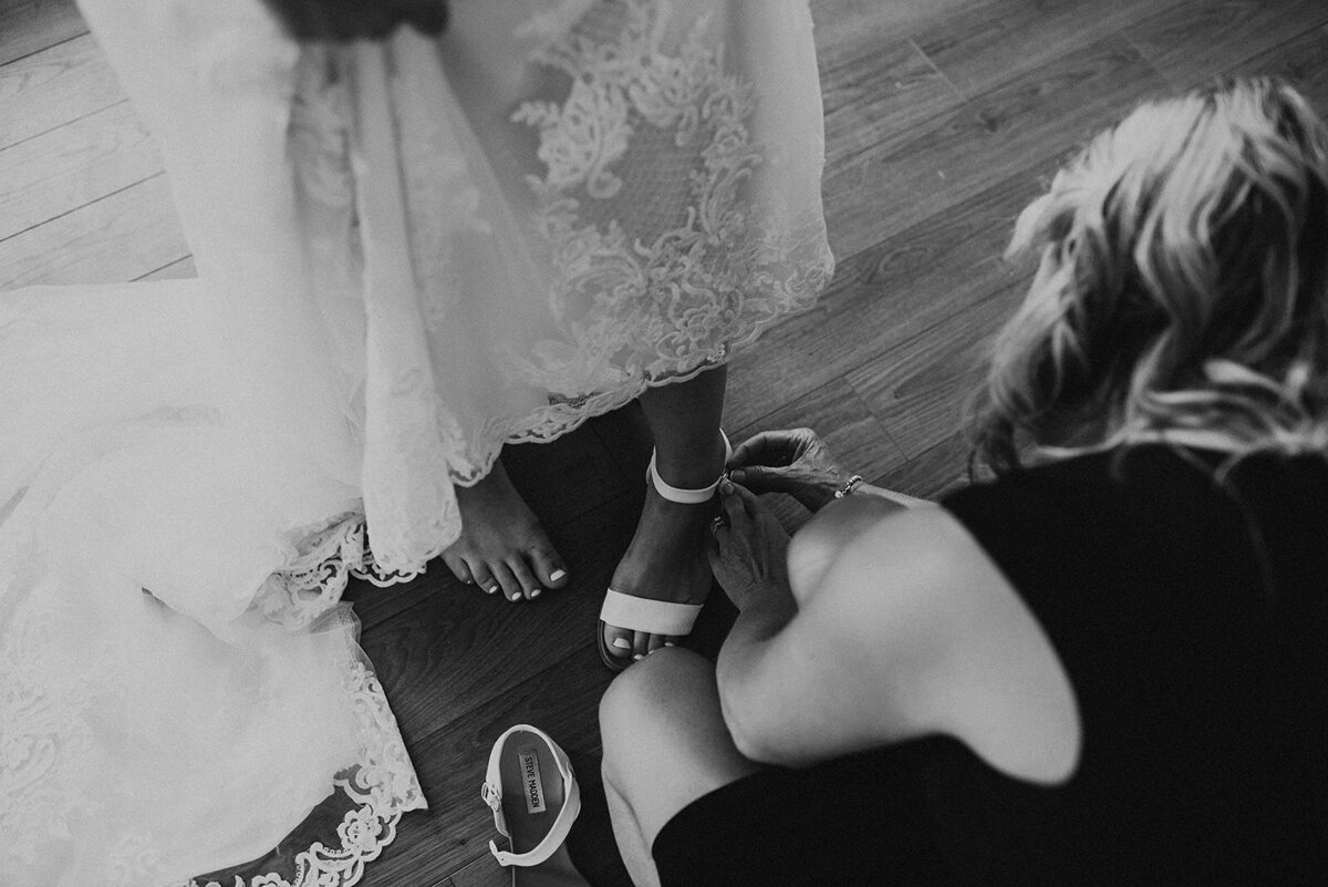 Couple getting ready during their Roberts Creek, Sunshine Coast B.C Wedding