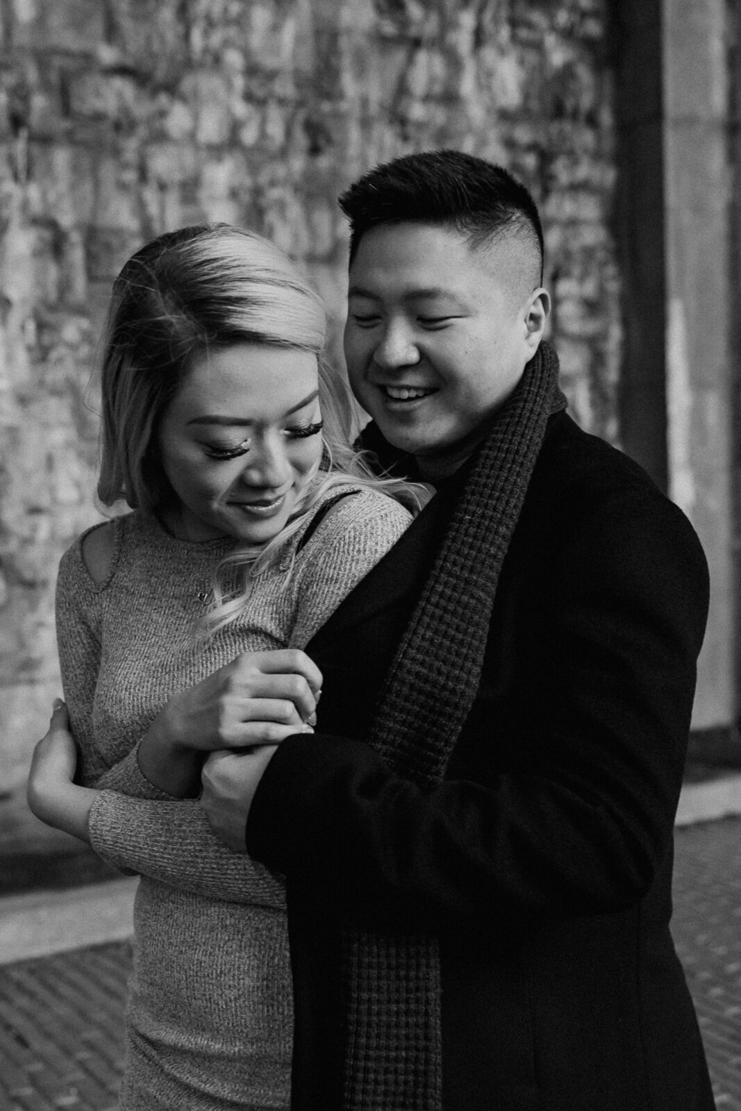 Engagement Photos in the snow at Fort Tryon Park NYC