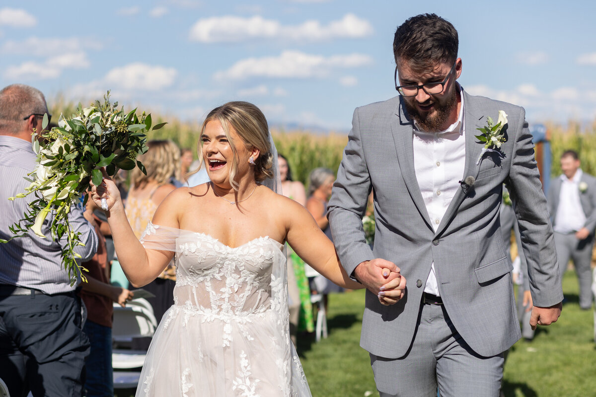 Elegant wedding at family farm in Idaho