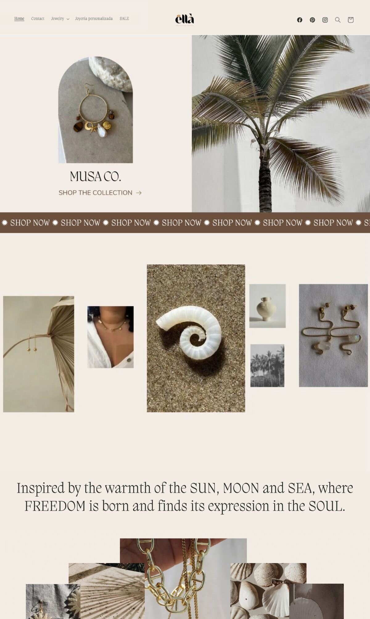 ella jewellery website design full websites