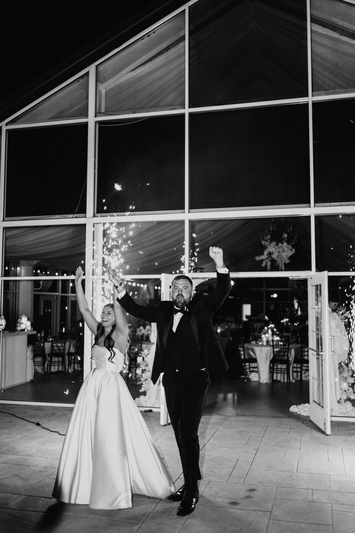 Exit with cold sparklers