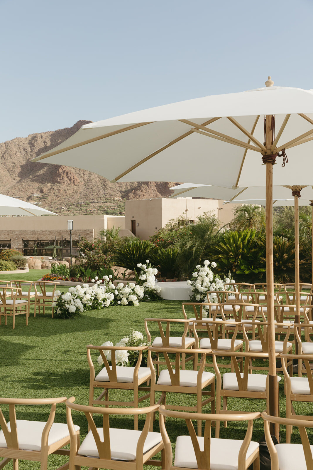 Luxury wedding ceremony in scottsdale styled by Arizona wedding planner  
