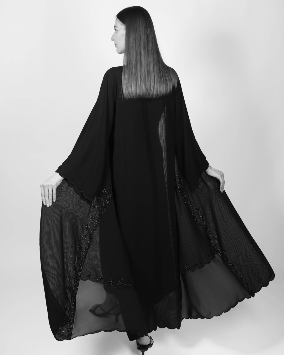 Black Abaya Fashion Back