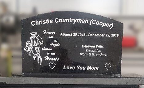 Countryman Custom Angel Design Saskatoon Headstone Makers