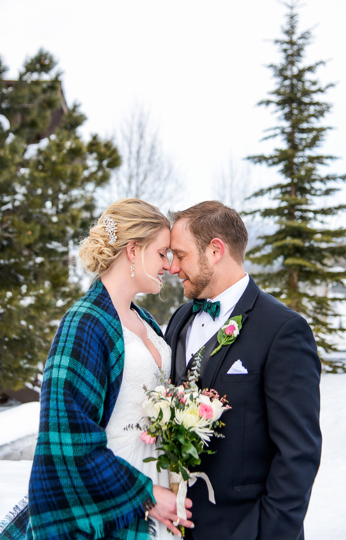 winter wedding portraits