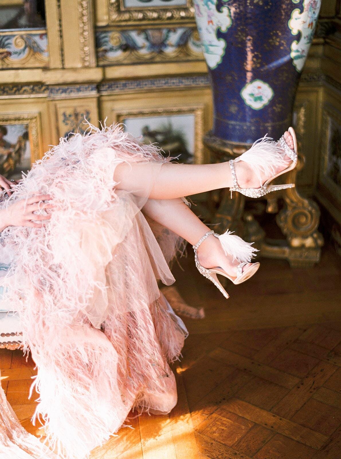 The stunning photo at Chateau Vaux le Vicomte in Paris, France was captured by photographer Audrey FORA, known for her exquisite work in capturing unforgettable moments.