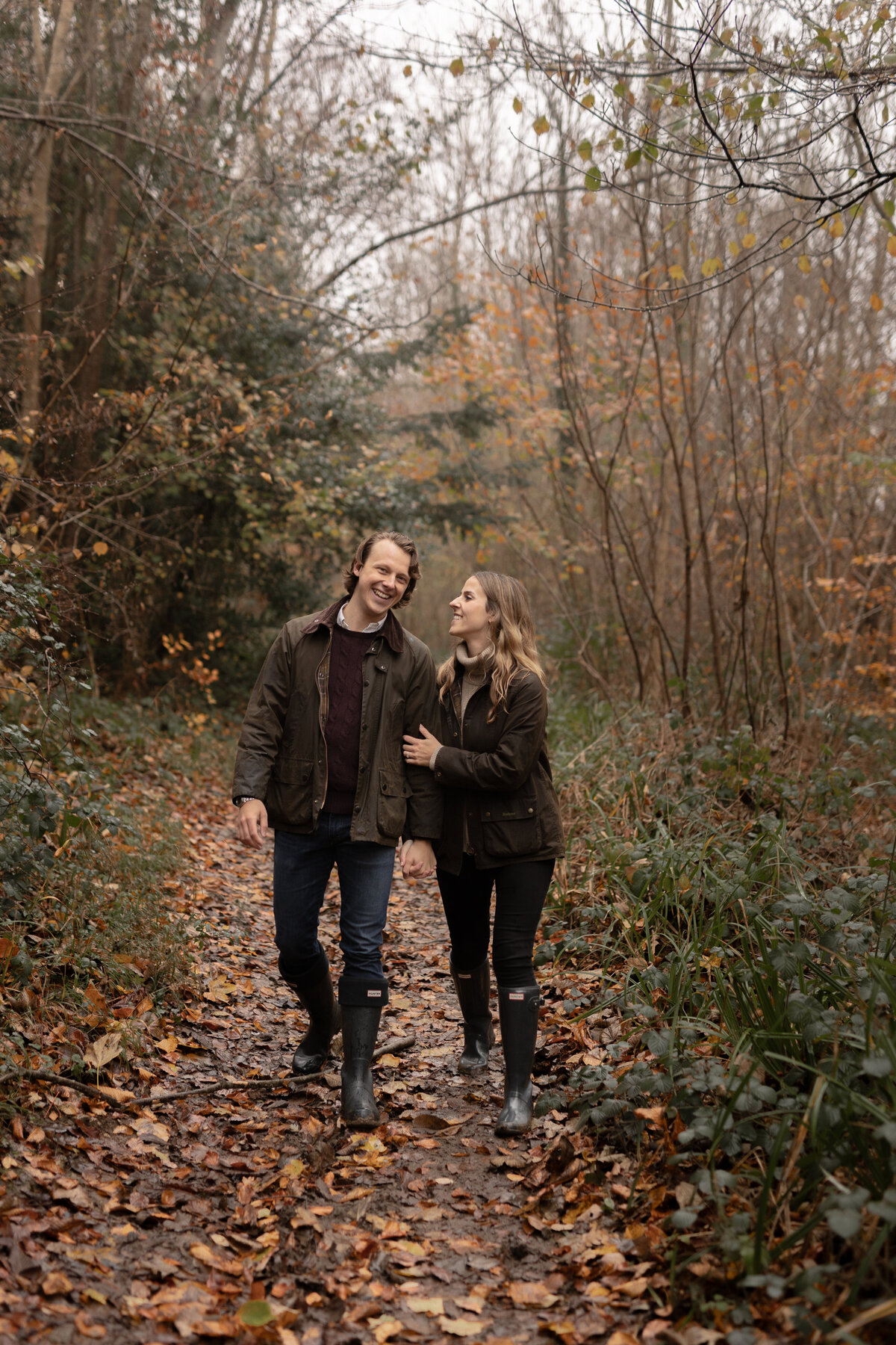 Engagement portraits in Castle Combe, Cotswolds