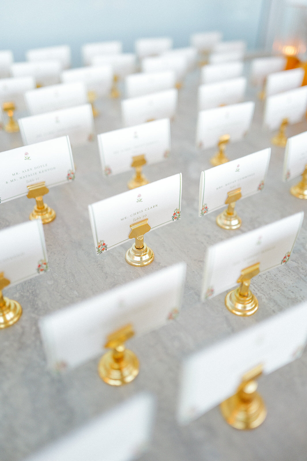 escort cards anna caroline weddings gold