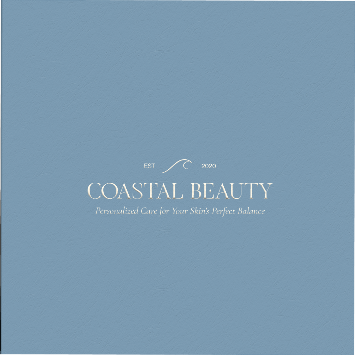 Coastal skincare brand logo mockup