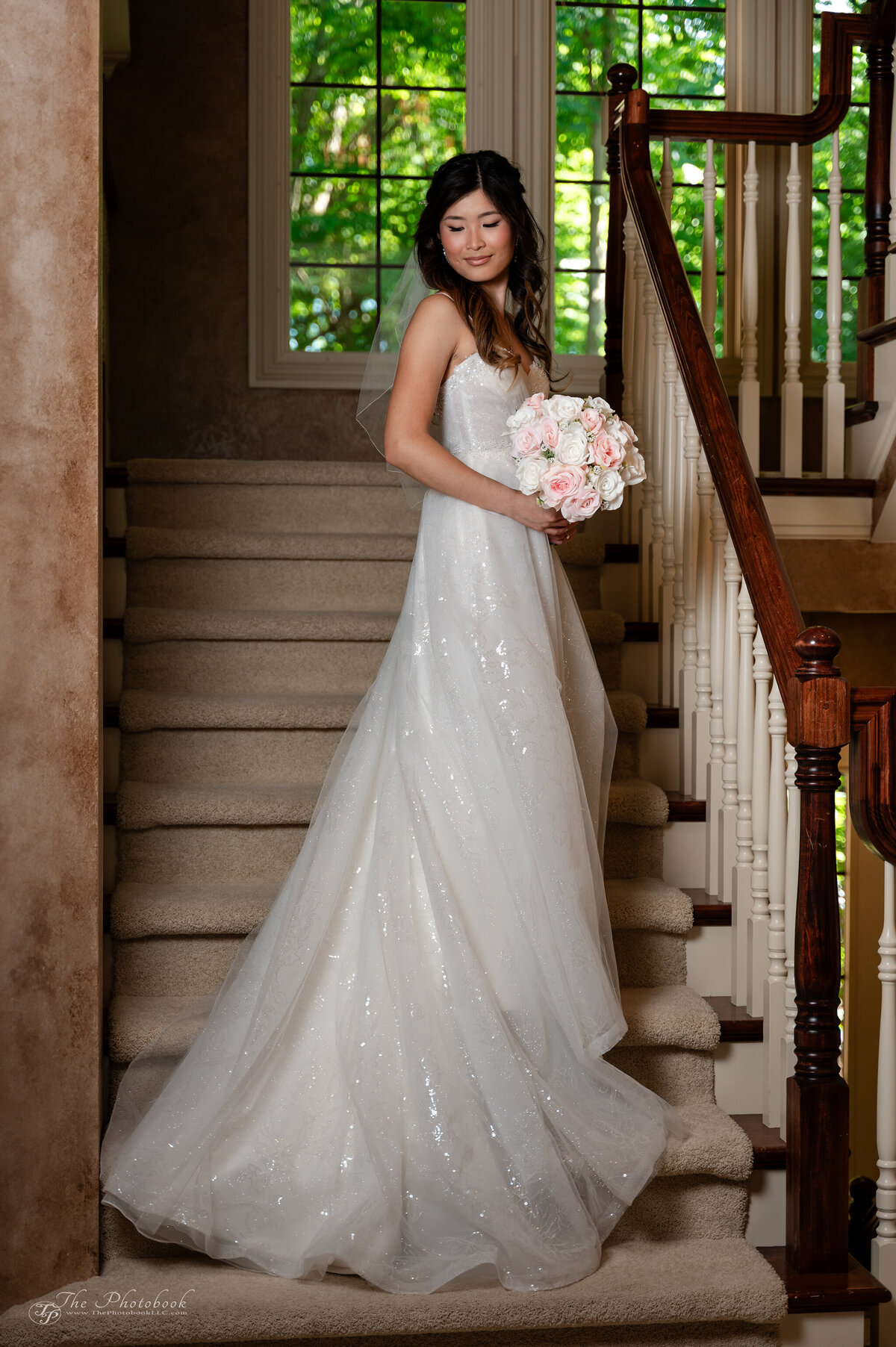 TP6_4329-Stairs-Wedding-Dress-Michigan- bride-groom