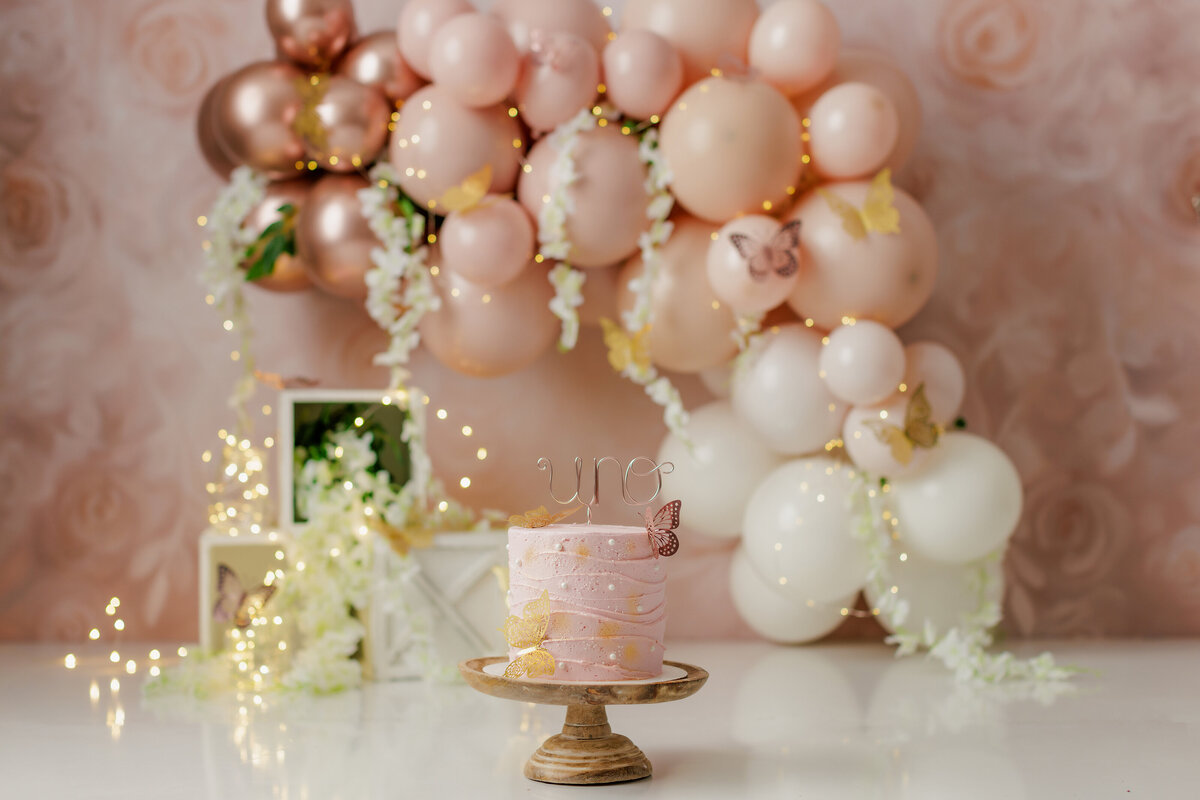 Butterfly Garden Floral Huntsville AL Best Cake Smash First Birthday Photographer Studio