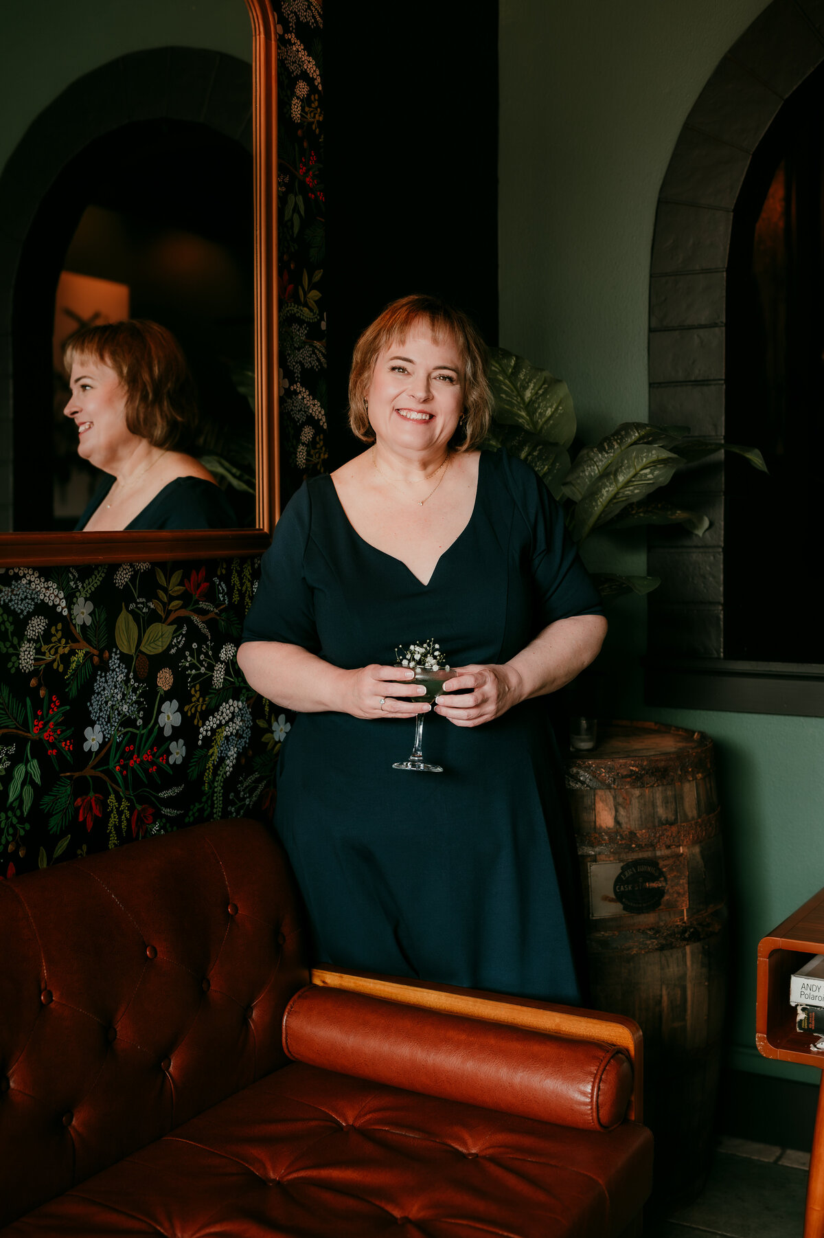 Confident mature woman smiling during Twin Cities online dating photography session