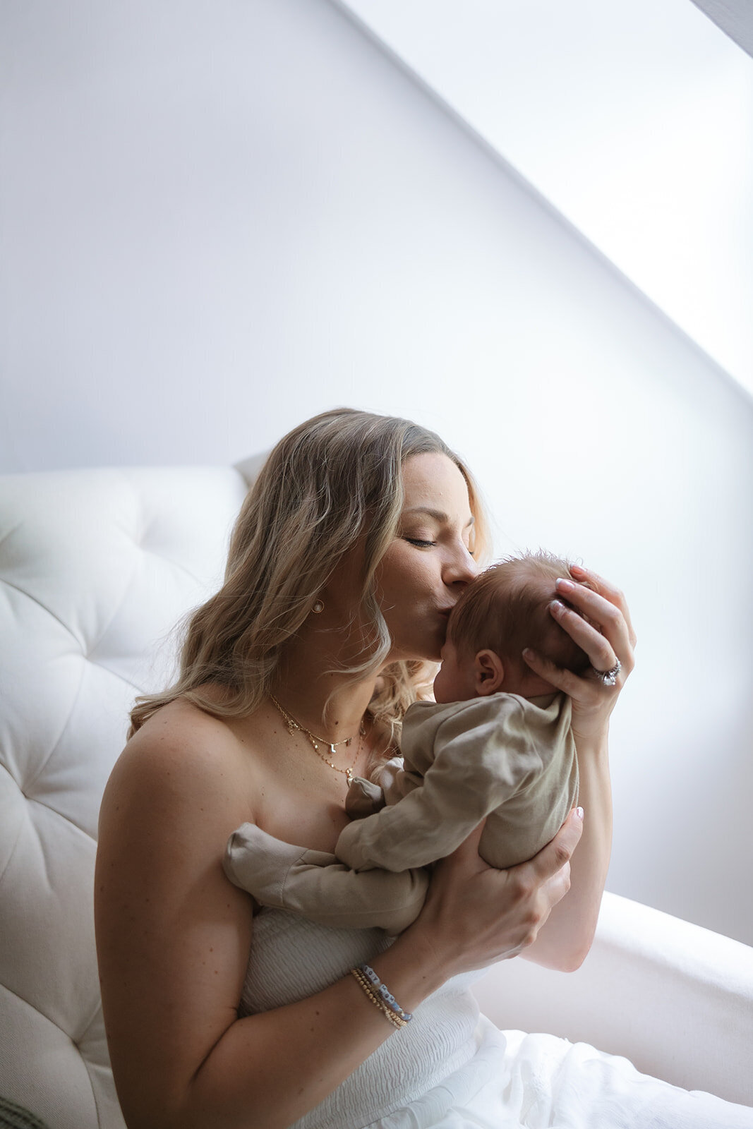 Newborn session in the parents nursery