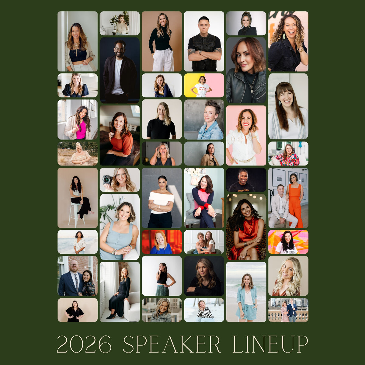 speaker lineup for the reset photography conference