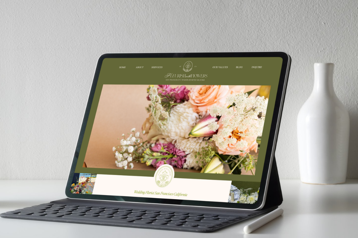 custom Showit website design for a florist in San Francisco