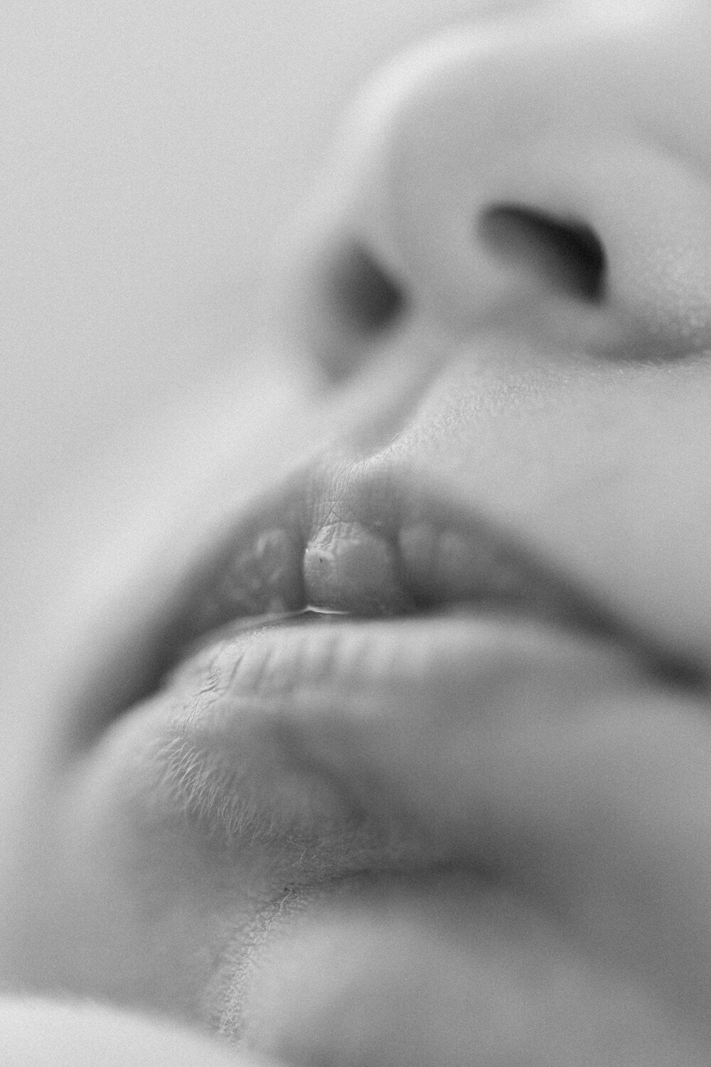 Close up of babies lips