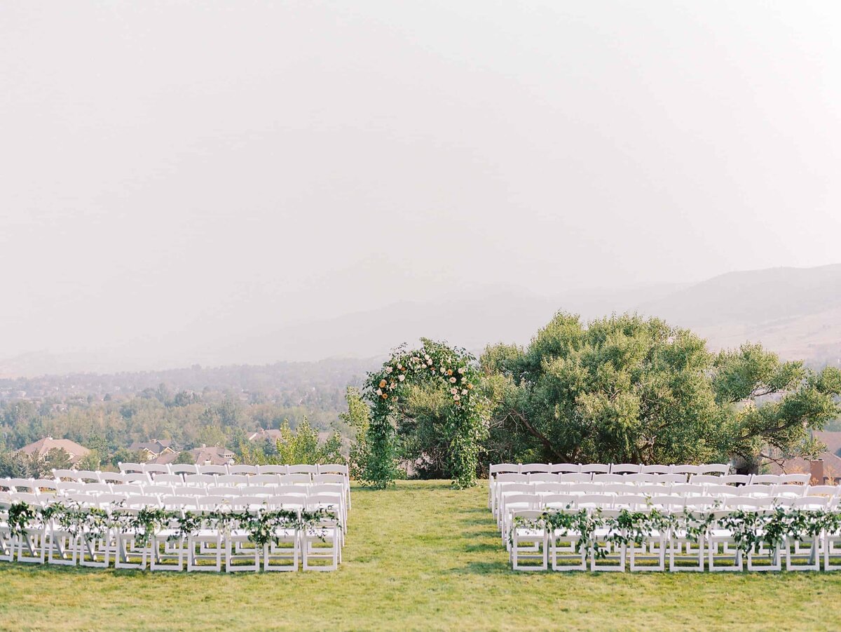 Outdoor wedding ceremony venue in Colorado