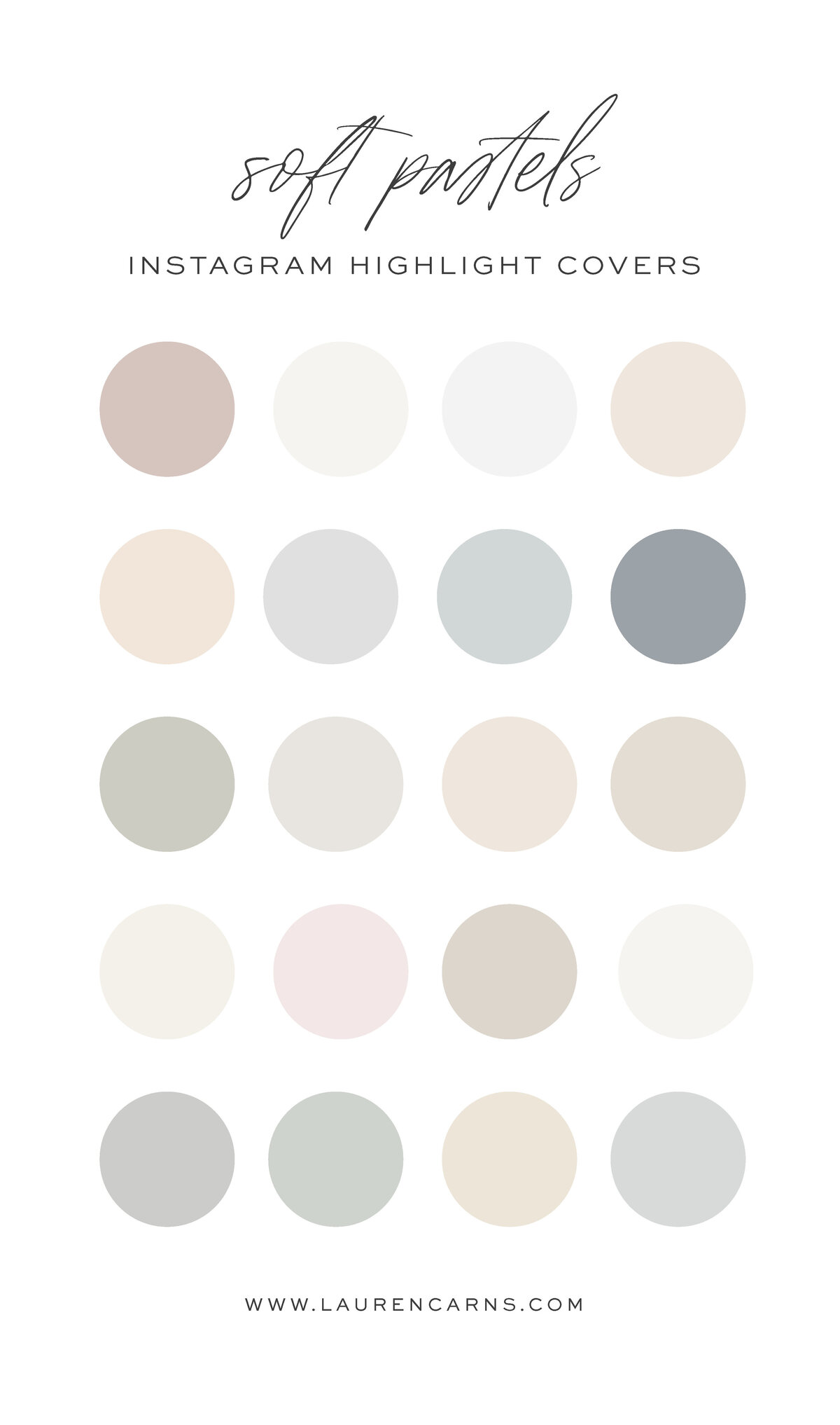 Soft Pastel Solid Color Instagram Highlight Covers