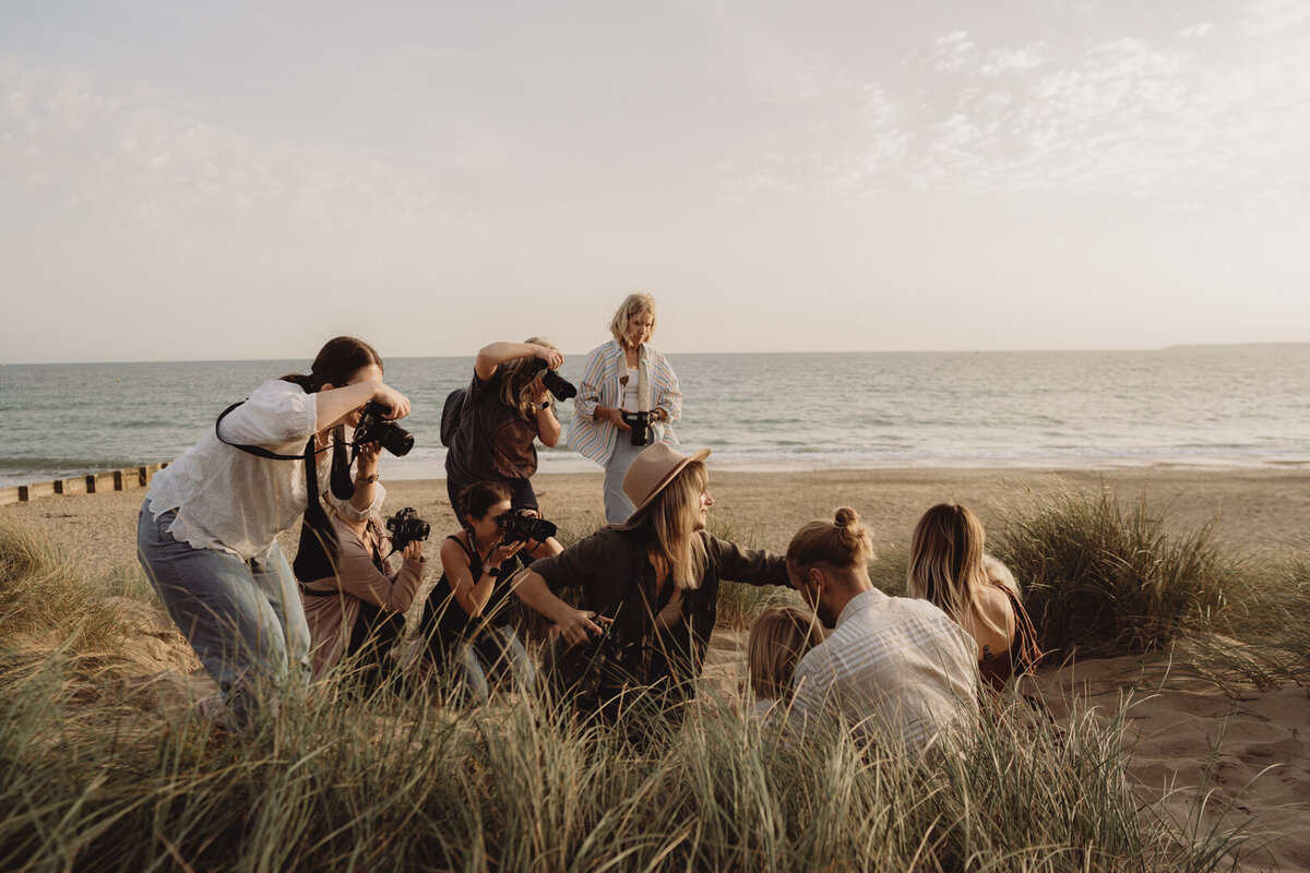 family photographer enjoying an in person training workhops with Carley Aplin