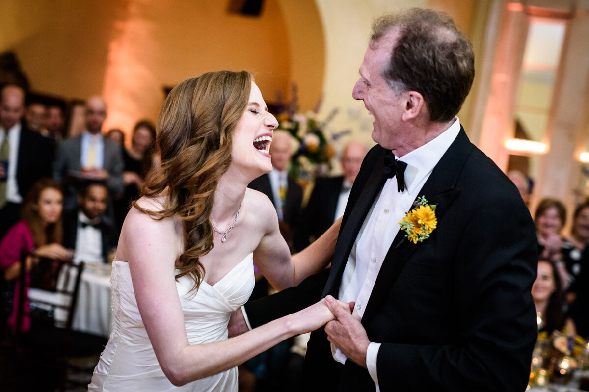Bride dances with father